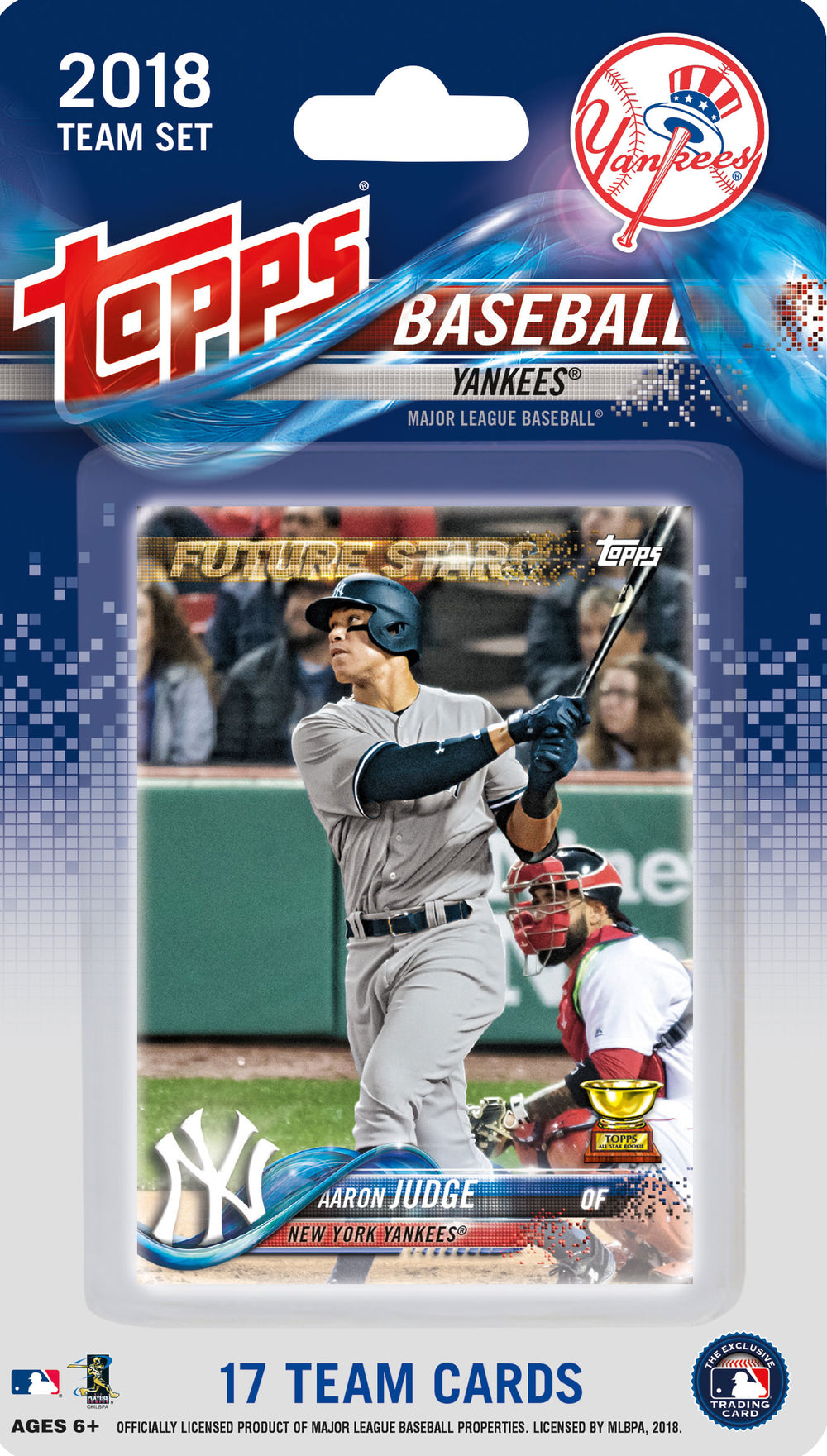 New York Yankees 2018 Topps Factory Sealed 17 Card Team Set with Aaron Judge Future Stars All Star Rookie Cup Card