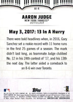 Aaron Judge 2018 Topps Highlights Series Mint Insert Card #AJ-6
