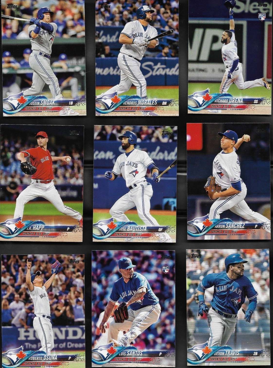 Toronto Blue Jays 2018 Topps Complete Series One and Two 21 Card Team