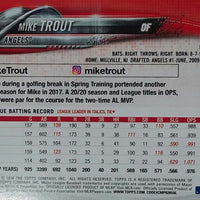 Mike Trout 2018 Topps Limited Edition Mint Card A-1 Found Exclusively in Angels Team Sets