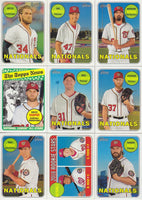 Washington Nationals 2018 Topps HERITAGE Team Set with Bryce Harper and Max Scherzer Plus
