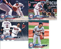 Minnesota Twins 2018 Topps Complete Series One and Two Regular Issue 25 card Team Set with Joe Mauer, Byron Buxton, Miguel Sano plus
