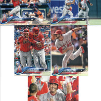 Los Angeles Angels 2018 Topps Complete 25 Card Team Set with Shohei Ohtani Rookie Card #700 Plus