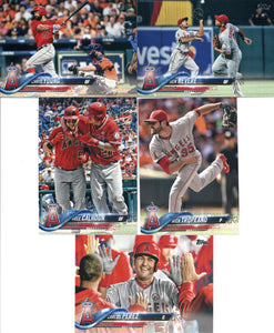 Los Angeles Angels 2018 Topps Complete 25 Card Team Set with Shohei Ohtani Rookie Card #700 Plus