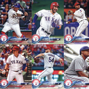 Texas Rangers 2018 Topps Complete Series One and Two Regular Issue 21 Card Team Set with Elvis Andrus, Rougned Odor and Adrian Beltre plus
