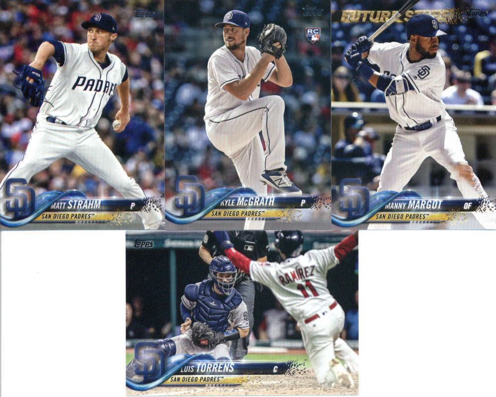 2018 Topps San Diego Padres team set with updates -30 cards on