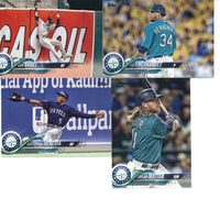 Seattle Mariners 2018 Topps Complete Series One and Two Regular Issue 21 card Team Set with Nelson Cruz, Felix Hernandez and Mitch Haniger Future Stars plus