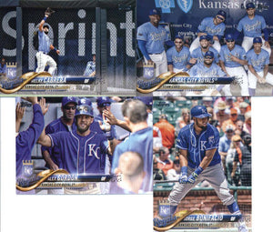Kansas City Royals 2018 Topps Complete Series One and Two Regular Issue 23 card Team et with Eric Hosmer, Salvador Perez, Alex Gordon plus