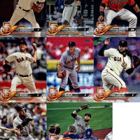 San Francisco Giants 2018 Topps Complete 21 Card Team Set with Buster Posey and Hunter Pence plus