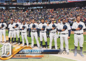 Detroit Tigers 2018 Topps Complete 15 Card Team Set with Miguel Cabrera and Victor Martinez Plus