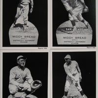 1927 Middy Bread Series Reprint Set containing 21 players each from the St. Louis Browns and Cardinals.