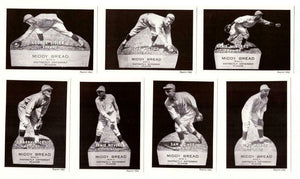 1927 Middy Bread Series Reprint Set containing 21 players each from the St. Louis Browns and Cardinals.
