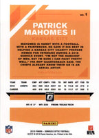 Patrick Mahomes II 2019 Donruss OPTIC Series Mint 3rd Year Card #1
