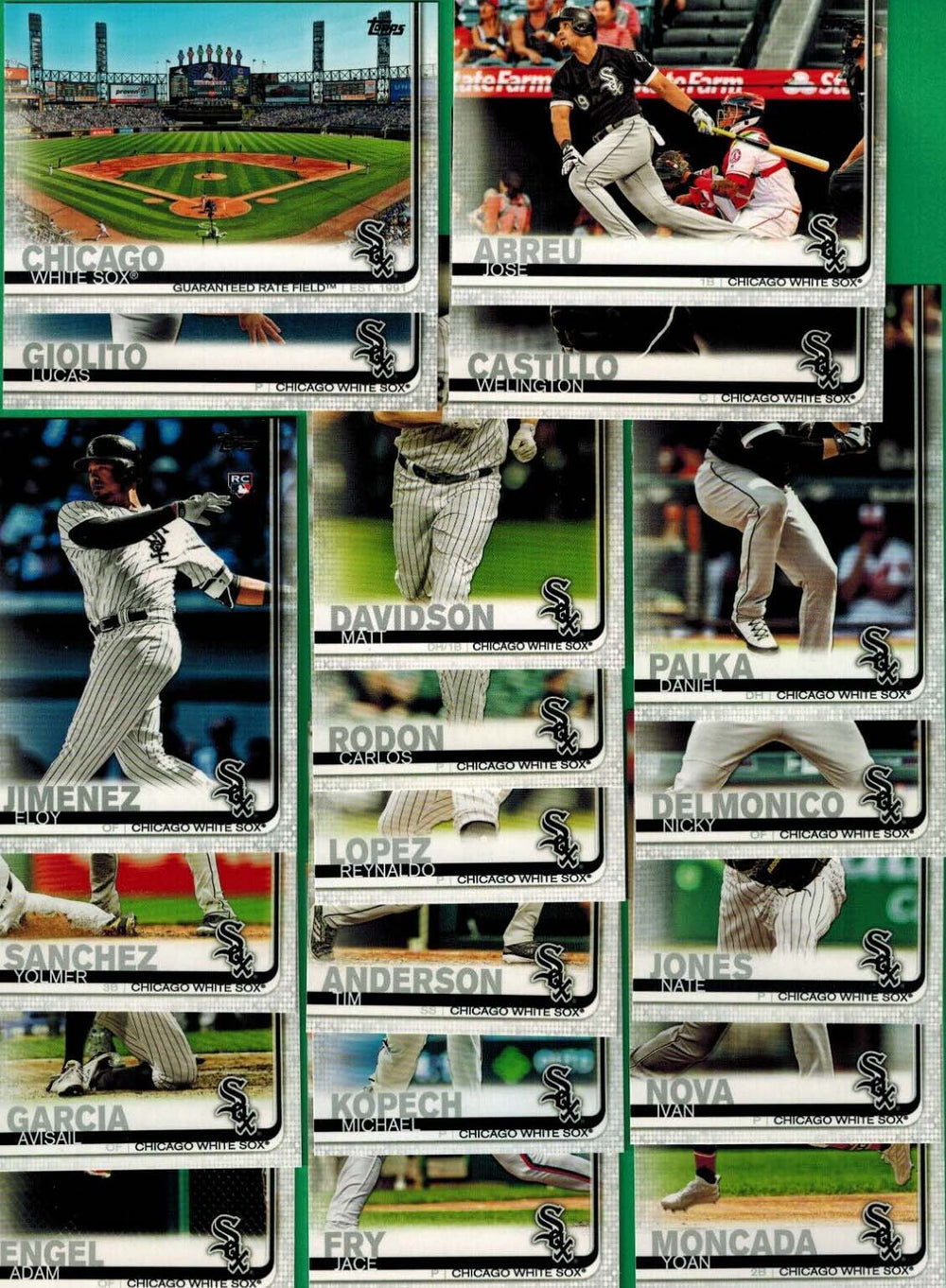 Chicago White Sox 2019 Topps Complete 19 card Team Set with Jose Abreu and Eloy Jimenez Plus