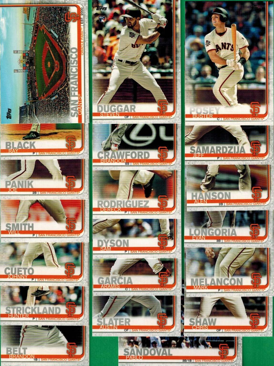  1989 TOPPS - SAN FRANCISCO GIANTS Team Set