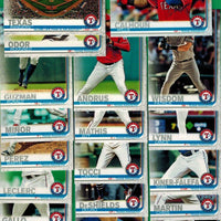 Texas Rangers 2019 Topps Complete Series One and Two Regular Issue 19 Card Team Set with Joey Gallo, Rougned Odor, Willie Calhoun Future Stars plus