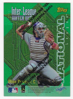 Mike Piazza 1997 Topps Inter-League REFRACTOR Series Mint Card # ILM2 with Tim Salmon
