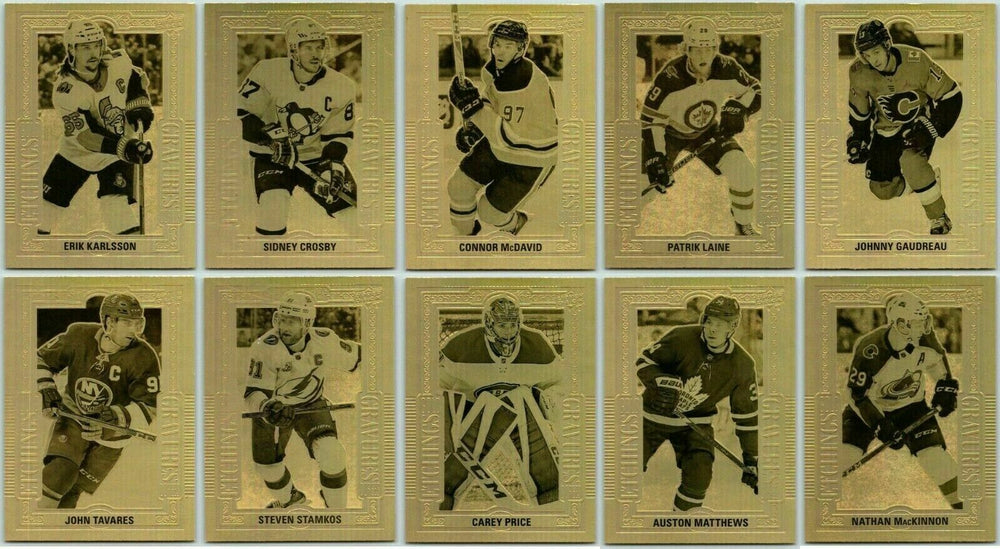 2018 2019 Upper Deck Tim Hortons Gold Etchings Set with Sidney Crosby+