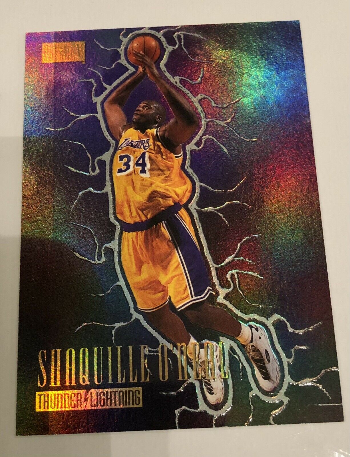 Shaquille O'Neal 1997 1998 Skybox Premium Thunder Lightening