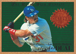 Mike Piazza 1995 Upper Deck Steal of a Deal Series Mint Card #SD1