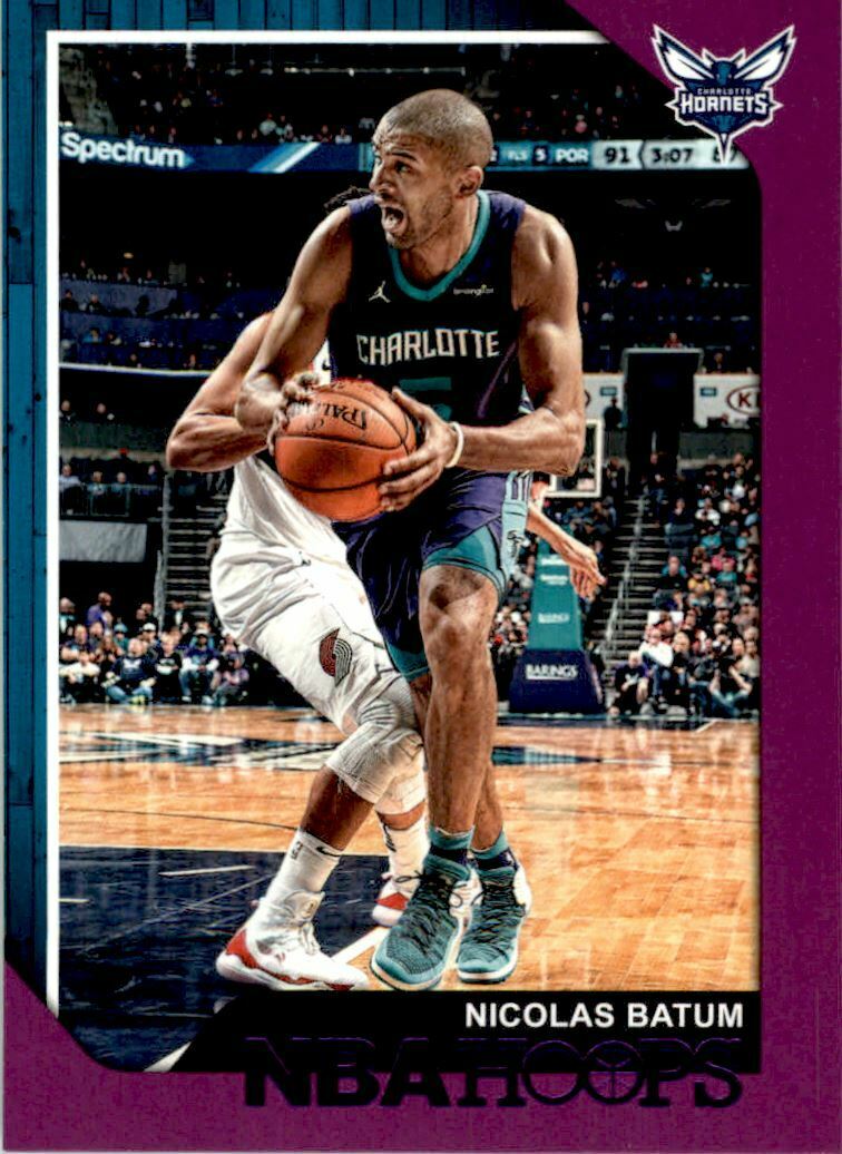 Nicolas Batum 2018 2019 Panini NBA Hoops Purple Parallel Series Mint Card #119