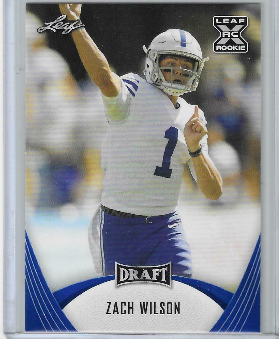 Zach Wilson 2021 Leaf Draft BLUE ROOKIE Card #3