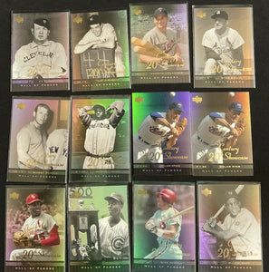 2001 Upper Deck Hall of Famers 20th Century Showcase Insert Set with Mantle+