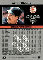 Wade Boggs 1991 Leaf Preview Series Mint Card #14
