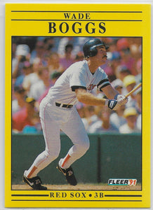 Wade Boggs 1991 Fleer Series Mint Card #86