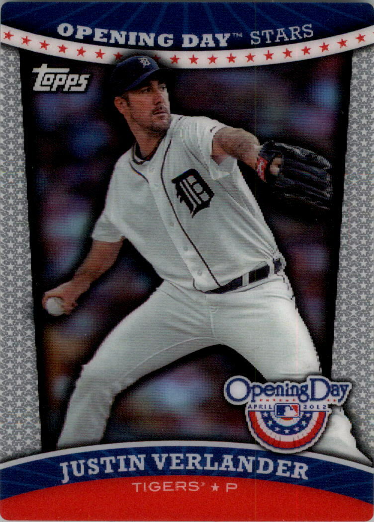 Justin Verlander 2012 Topps Opening Day Stars Series Mint Card #ODS7