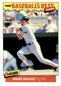 Wade Boggs 1986 Fleer Baseball's Best Sluggers vs Pitchers Series Mint Card #2