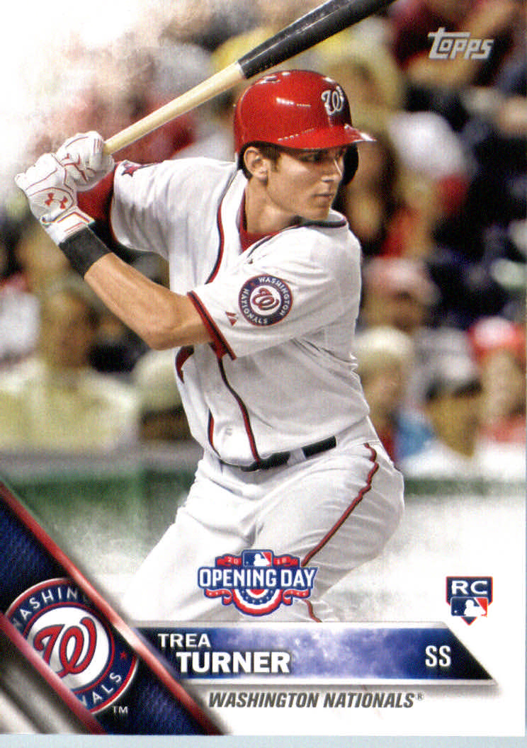 Trea Turner 2016 Topps Opening Day Mint Rookie Card #OD-154