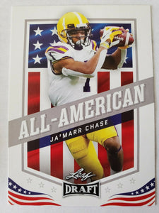 JaMarr Chase 2021 Leaf Draft All American Rookie Card #41