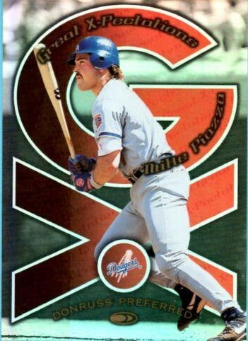 Mike Piazza 1998 Donruss Preferred Great X-pectations #2198/3000 made Series Mint Card #15