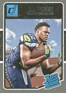 C.J. Prosise 2016 Donruss Rated Rookie Series Mint ROOKIE Card #354