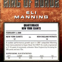 Eli Manning 2008 Topps Ring of Honor Series Mint Card #RH43-EM