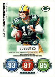 Aaron Rodgers 2010 Topps Attax Code Card Series Mint Card
