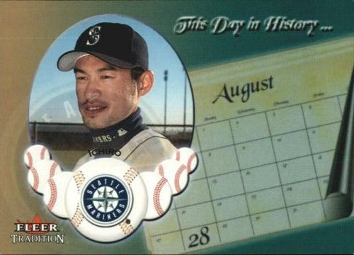 Ichiro Suzuki 2002 Fleer Tradition Update This Day In History  Series Mint Card #U21