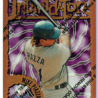 Mike Piazza 1996 Topps Finest Intimidators REFRACTOR Series Mint Card #113