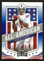 Justin Fields 2021 Leaf Draft All-American BLUE Rookie Card #49
