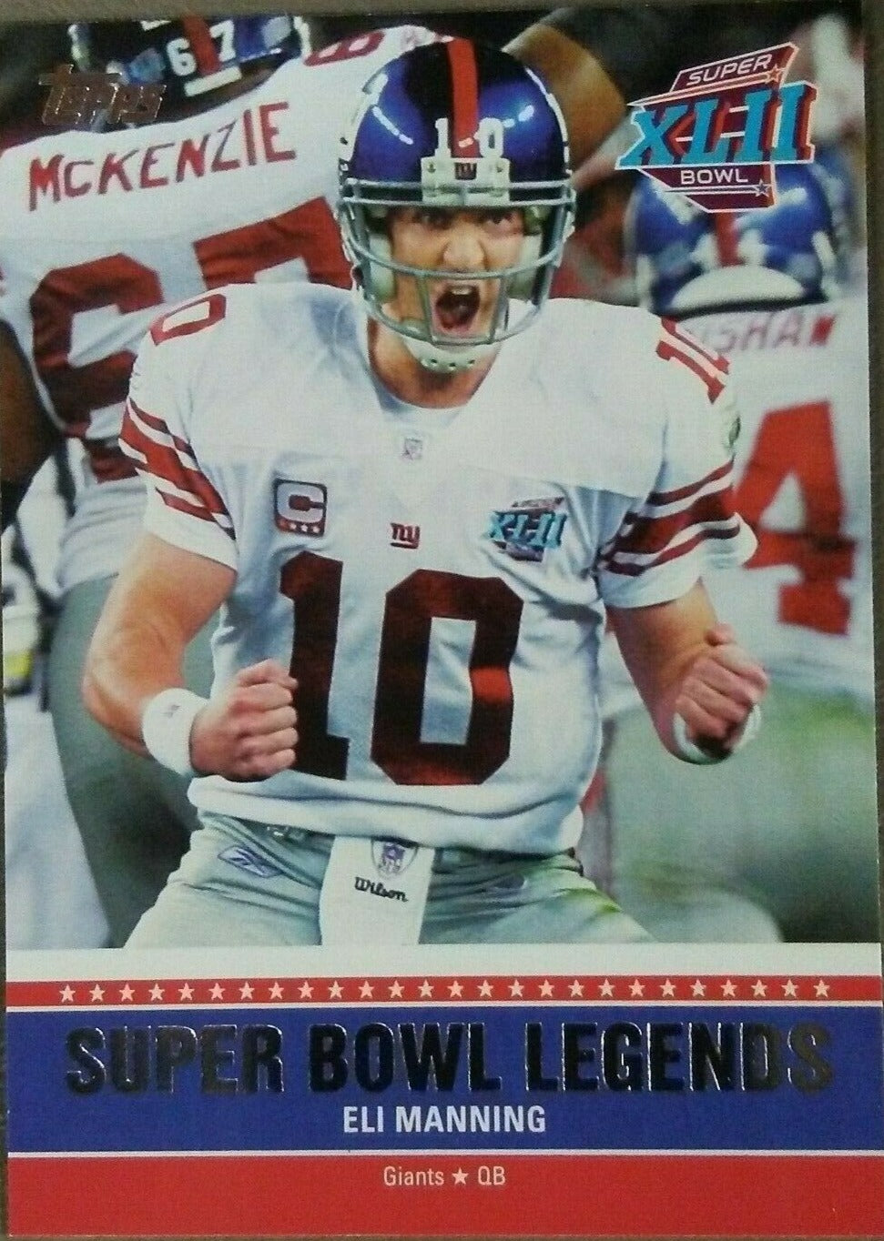 Eli Manning 2011 Topps Super Bowl Legends Series Mint Card #SBLXLII