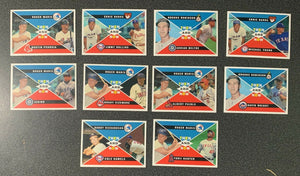 2009 Topps Heritage Baseball "Then and Now"  Insert Set with Mickey Mantle, Whitey Ford and Chipper Jones Plus