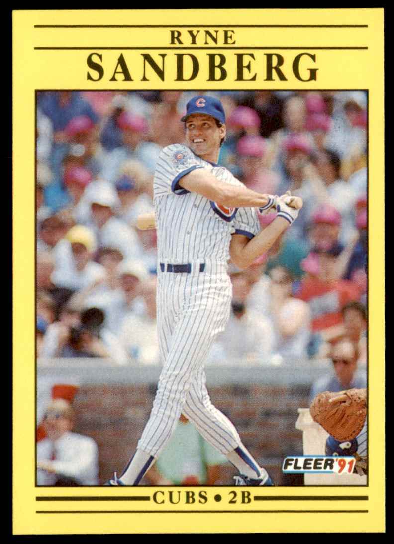 Ryne Sandberg 1991 Fleer Series Mint Card #431