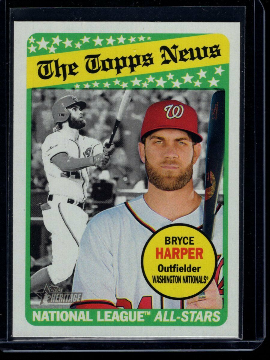 Bryce Harper 2018 Topps Heritage Topps News All Star Series Mint Card #52