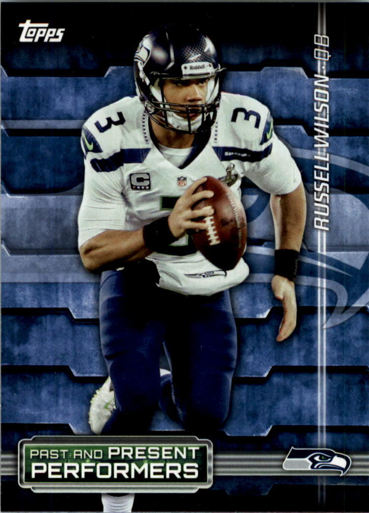 Russell Wilson 2015 Topps Past and Present Performers Series Mint Card #PPPWL