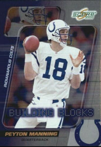 Peyton Manning 2000 Score Building Blocks Series Mint Card #BB28