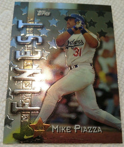 Mike Piazza 1997 Topps Mystery Finest Interleague Match-Up Series Mint Card #13