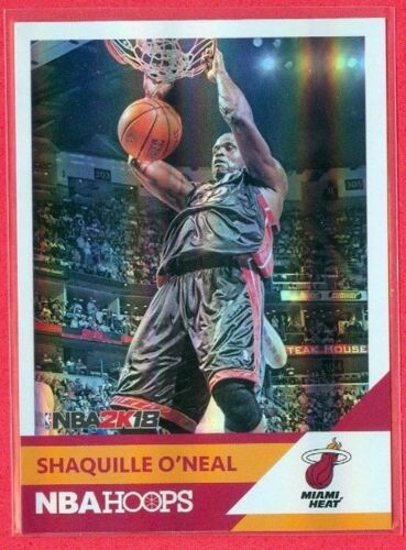 Shaquille O'Neal 2017 2018 NBA Hoops NBA 2K18 HOLO-FOIL Series Mint Card #34
