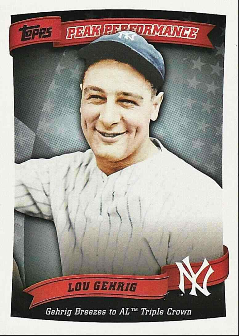Lou Gehrig 2010 Topps Peak Performance Series Mint Card #PP-12