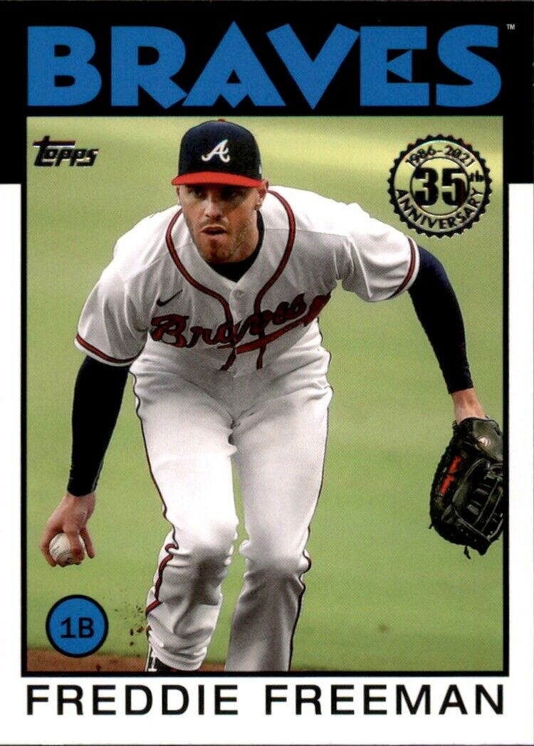 Freddie Freeman 2021 Topps 1986 35th Anniversary Series Mint Card #86B-12